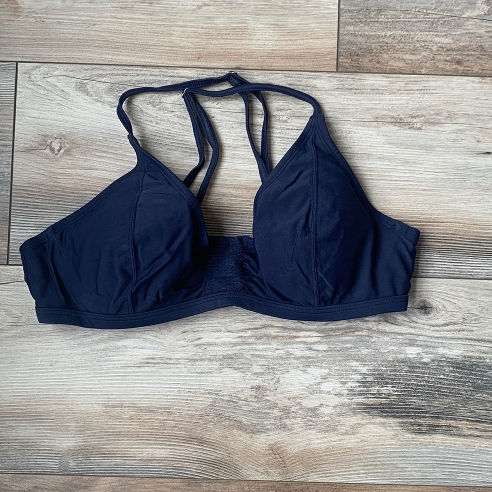 Athleta navy blue swim top